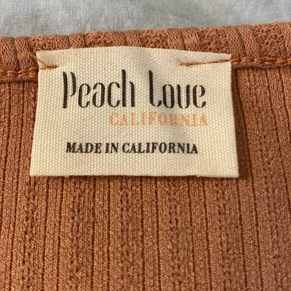 Peach Love California Faux Wrap Ribbed Knit Top - Picture 5 of 8